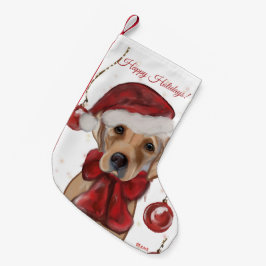 Labrador Retriever Leinwanddruck Kleiner Weihnachtsstrumpf