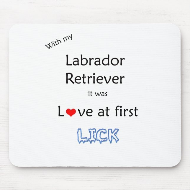 Labrador Retriever Lick Design Mousepad (Vorne)