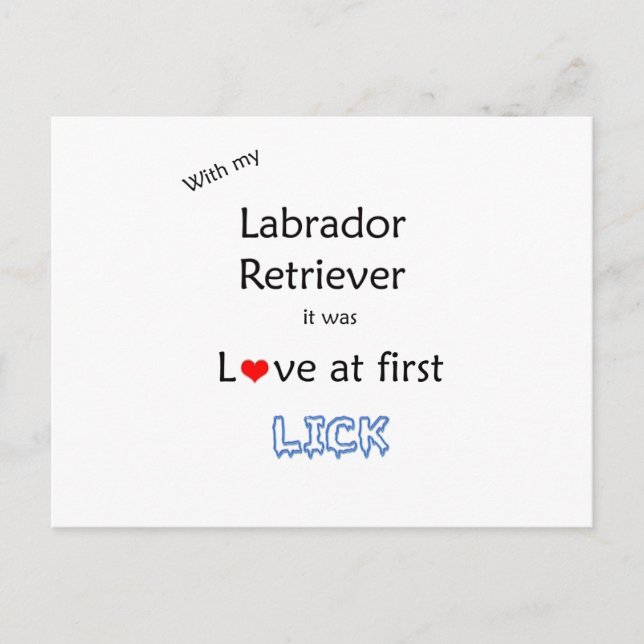 Labrador Retriever Lick Design Postkarte (Vorderseite)