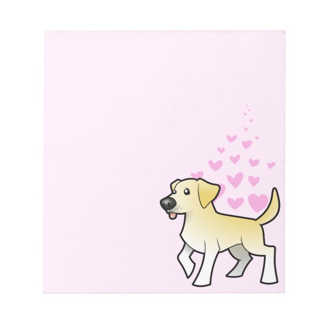 Labrador Retriever Liebe Notizblock (Vorderseite)