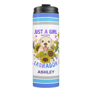 Labrador Retriever Lover Sonnenblumen Trainer Flor Thermosbecher
