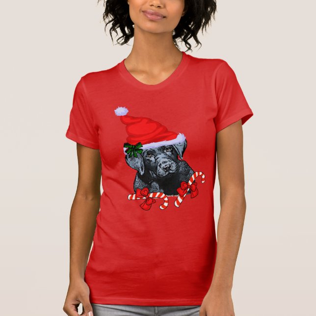 Labrador Retriever Lovers Weihnachten T-Shirt (Vorderseite)