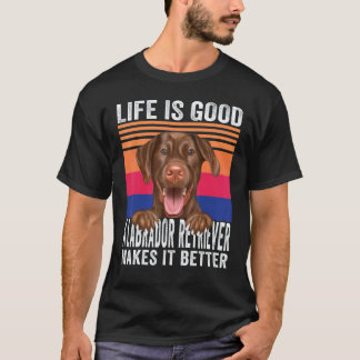 Labrador Retriever Macht Dein Leben Gut Vintage 1 T-Shirt