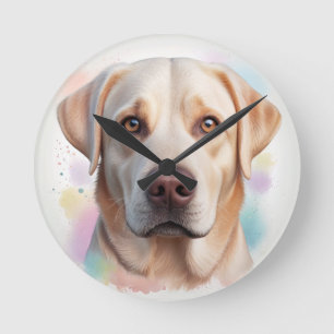 Labrador Retriever Magical Whimsical Art Runde Wanduhr