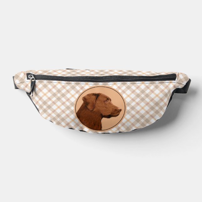 Labrador Retriever Malerei Schokolade Labrador Hun Bauchtasche (Ablage )