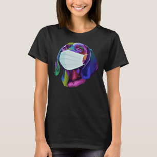 Labrador Retriever Mask Colorful Dog Pop Tragen T-Shirt