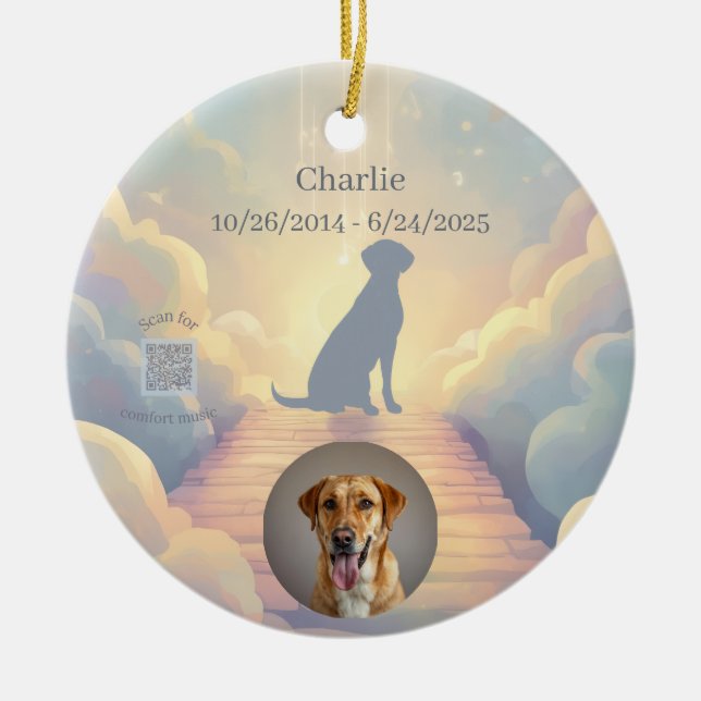 Labrador Retriever Memorial Ornament Rainbow (Vorne)