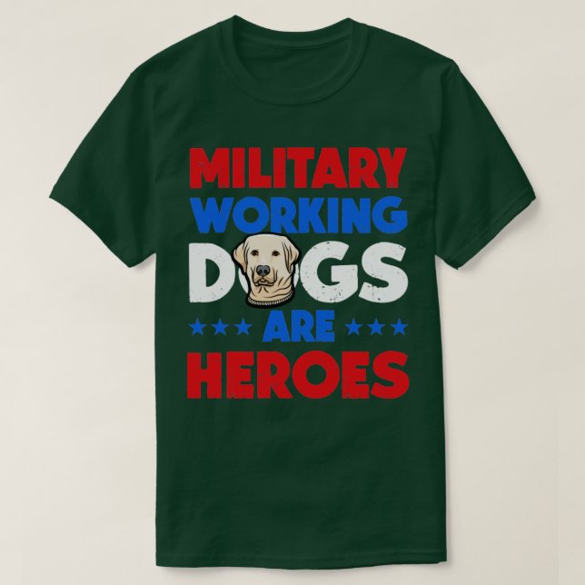 Labrador Retriever Militärische Helden T-Shirt (Design vorne)