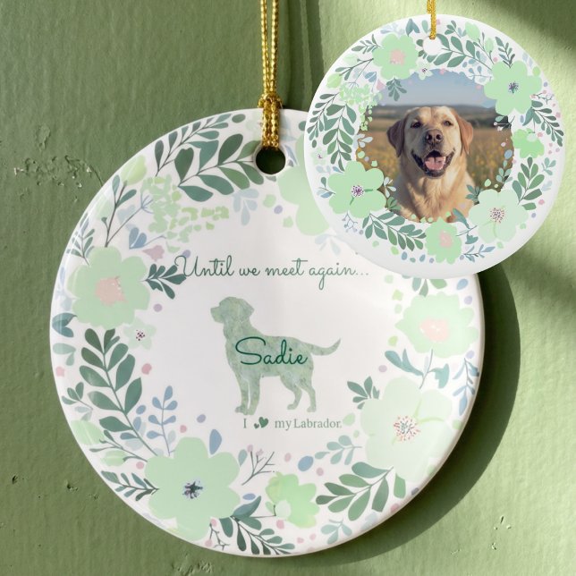 Labrador Retriever Mint Green - Custom Memorial  Keramik Ornament (Von Creator hochgeladen)