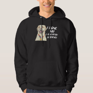 Labrador Retriever mit Goldener Medaille I Liebe Hoodie