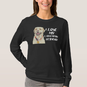 Labrador Retriever mit Goldener Medaille I Liebe T-Shirt