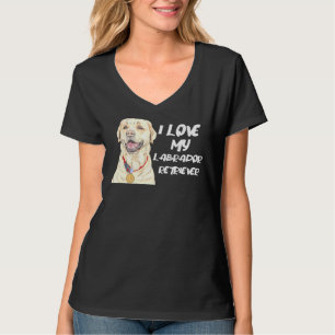 Labrador Retriever mit Goldener Medaille I Liebe T-Shirt