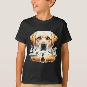 Labrador Retriever mit Mallard Encks Jagdente T-Shirt