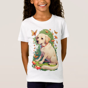 Labrador Retriever mit Schmetterlingen T-Shirt