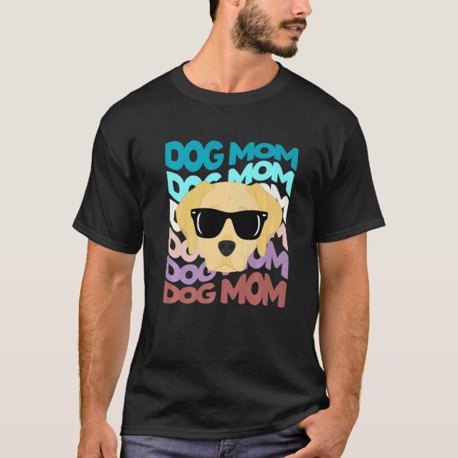 Labrador Retriever Mom  Cool Retro Dog Mom T-Shirt (Vorderseite)