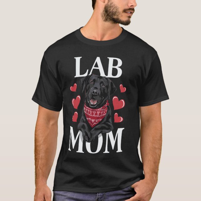 Labrador Retriever Mutter, Hund Lab Mama T-Shirt (Vorderseite)