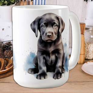 Labrador Retriever Niedlicher Welpe Wasserfarbhund Tasse