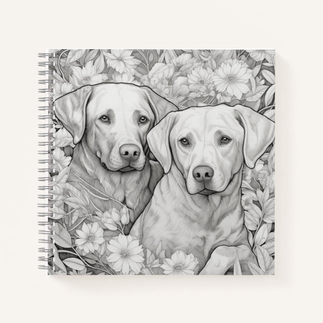 Labrador Retriever Note Book Notizbuch (Vorderseite)