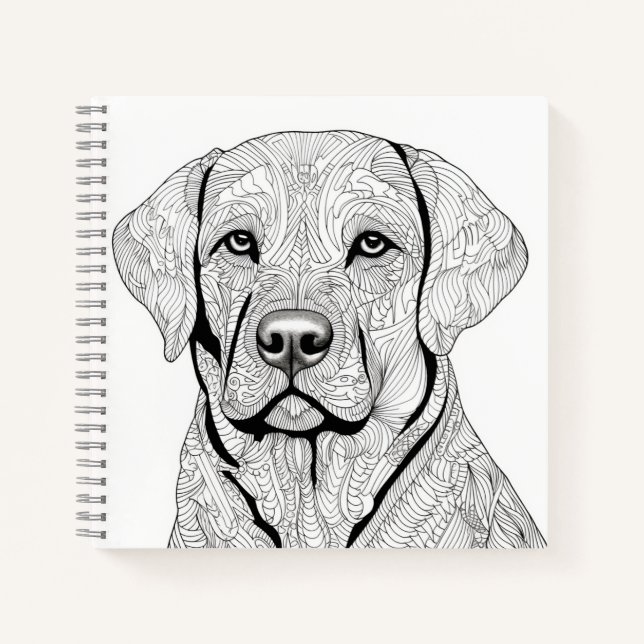 Labrador Retriever Notebook Notizbuch (Vorderseite)