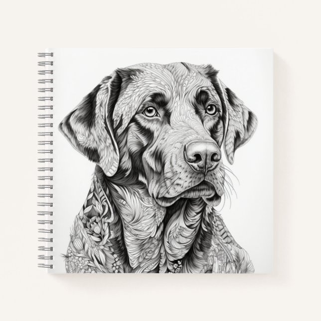 Labrador Retriever Notebook Notizbuch (Vorderseite)