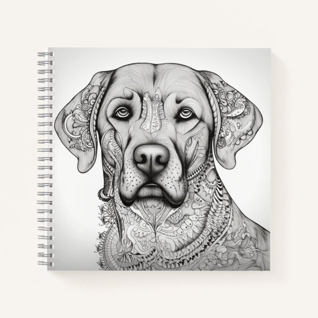 Labrador Retriever Notebook Notizbuch (Vorderseite)