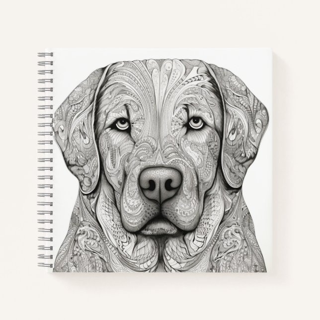 Labrador Retriever Notebook Notizbuch (Vorderseite)