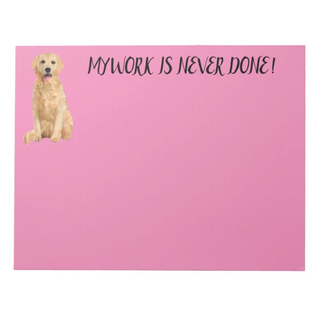 LABRADOR RETRIEVER NOTEPAD NOTIZBLOCK (Vorderseite)