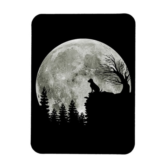 Labrador Retriever on Mountain Halloween Graphic Magnet (Vertikal)