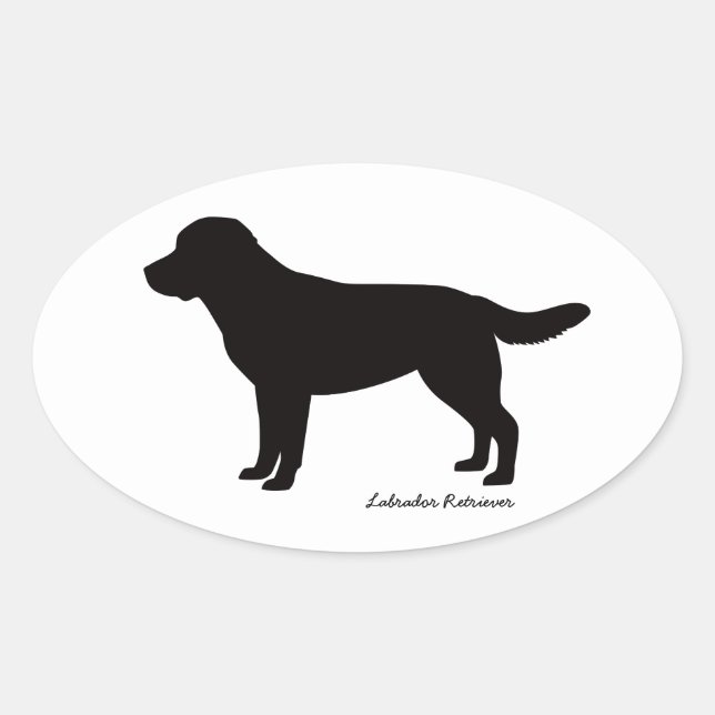 Labrador Retriever Oval Stickers (Vorderseite)
