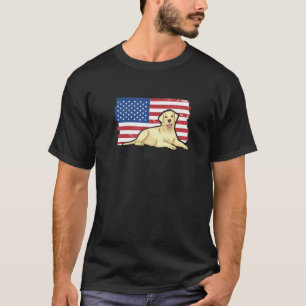 Labrador Retriever Patriot Amerikanische Flagge T-Shirt