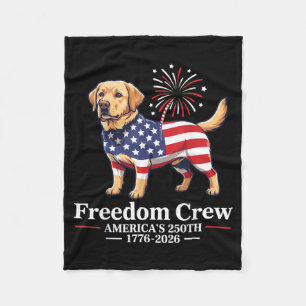 Labrador Retriever Patriotischer Hund Dom Crew Fleecedecke