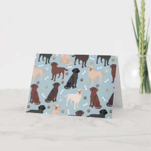 Labrador Retriever Paws and Bones Karte