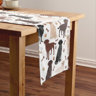 Labrador Retriever Paws and Bones Kurz Table Runni Kurzer Tischläufer