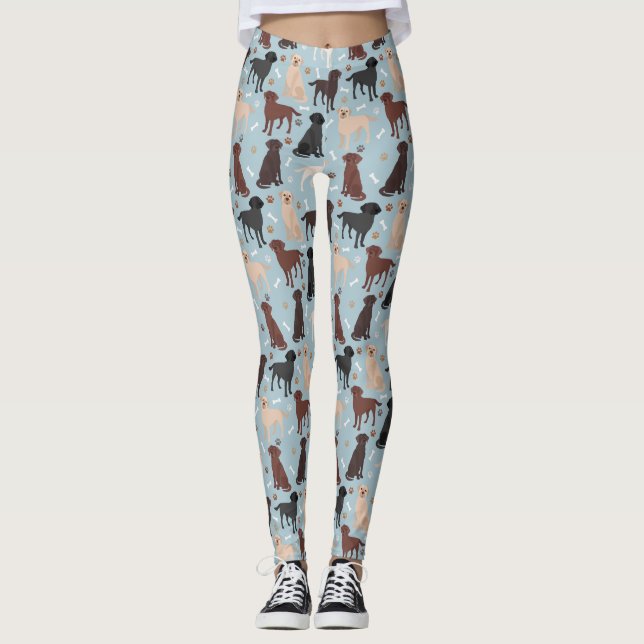 Labrador Retriever Paws and Bones Leggings (Vorderseite)
