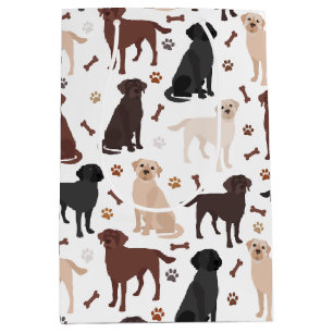 Labrador Retriever Paws and Bones Mittlere Geschenktüte