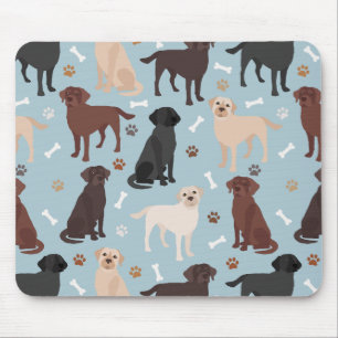 Labrador Retriever Paws and Bones Mousepad