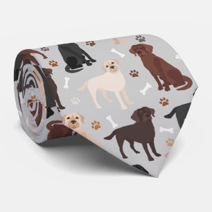 Labrador Retriever Paws and Bones Neck Tie Krawatte
