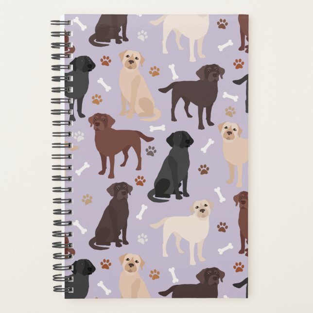 Labrador Retriever Paws and Bones Planner Planer (Vorderseite)
