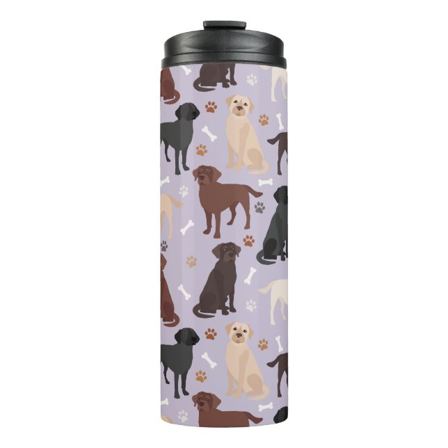 Labrador Retriever Paws and Bones Thermal Tumbler Thermosbecher (Vorderseite)