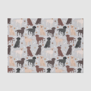 Labrador Retriever Paws and Bones Tissue Paper Seidenpapier