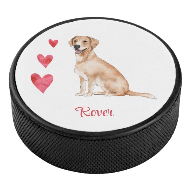 Labrador Retriever Personalisiert Hund Eishockey Puck (3/4)