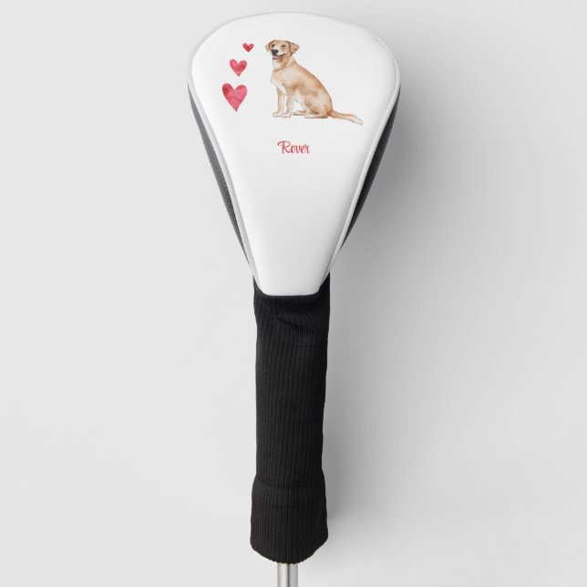Labrador Retriever Personalisiert Hund Golf Headcover (Vorderseite)