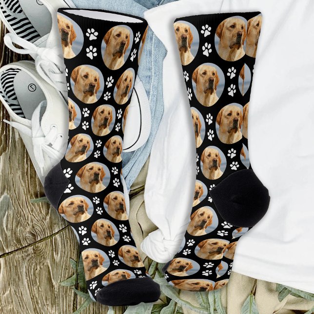 Labrador Retriever Pet Foto Paw Prints Dog Lover Socken (Von Creator hochgeladen)
