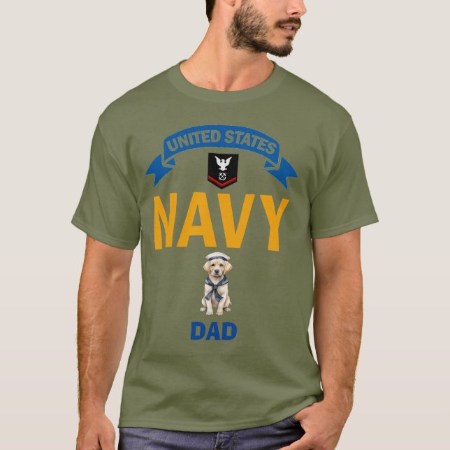 Labrador Retriever Petty Officer 3rd Class Vater T-Shirt (Vorderseite)
