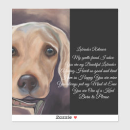 Labrador Retriever Poetry Aufkleber