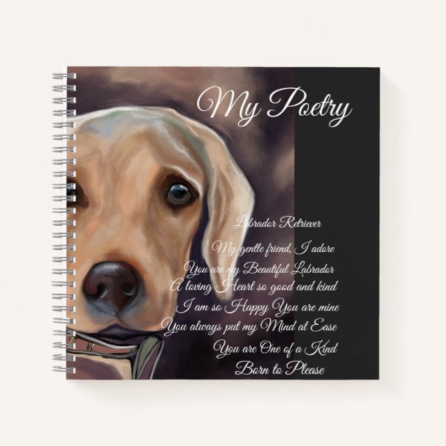 Labrador Retriever Poetry Notizbuch (Vorderseite)