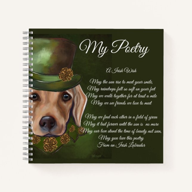 Labrador Retriever Poetry Notizbuch (Vorderseite)