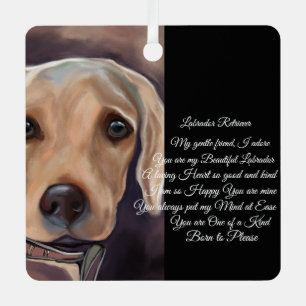 Labrador Retriever Poetry Ornament Aus Metall