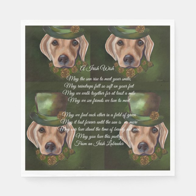 Labrador Retriever Poetry Serviette (Vorderseite)