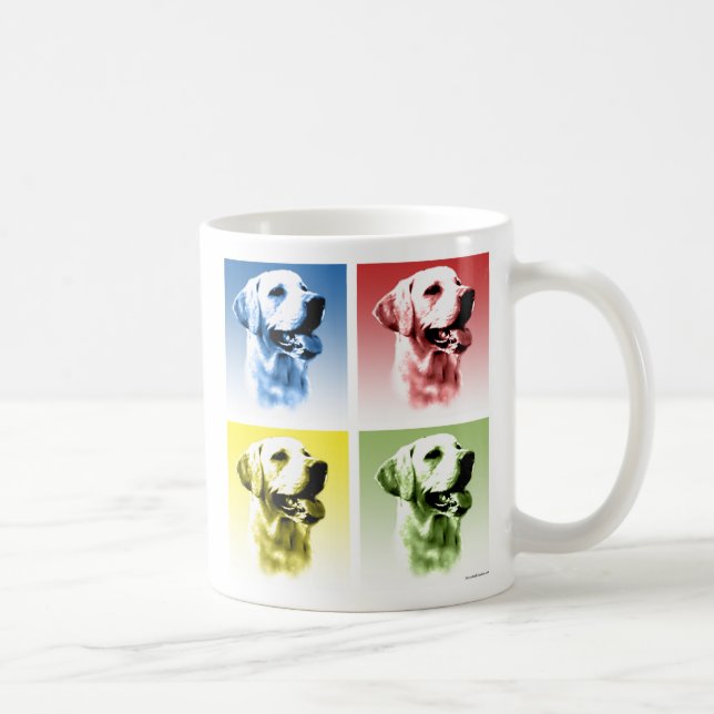 Labrador Retriever Pop Art Tasse (Rechts)